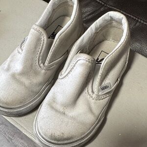 Vans Kids Classic White Slip-On Sneakers